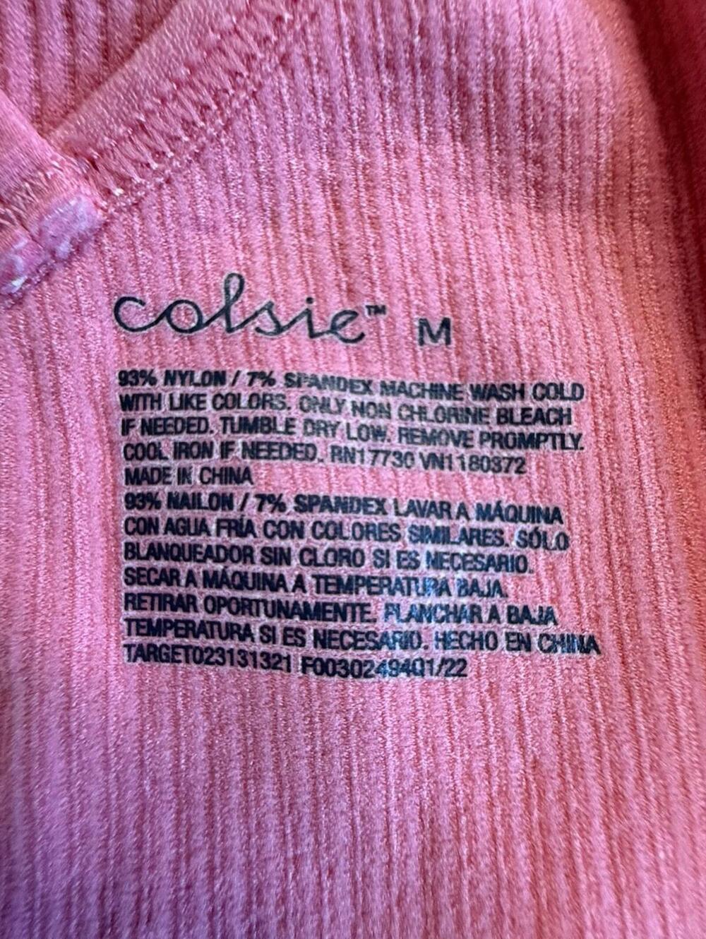 Colsie Pink Strappy Bralette Sz M - Picture 5 of 5